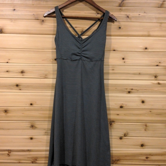 Prana Dresses & Skirts - Prana Black and White Striped Strappy Dress Small